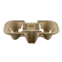 Paper cup tray 2-grid from disposablesInc.com. The best import service in China. Import your disposable items from us.